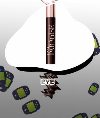 Dark blue mascara brown eyes
