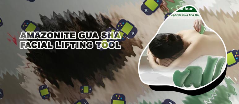 Gua sha stone face massage