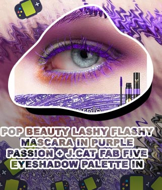 Silver and purple mascara